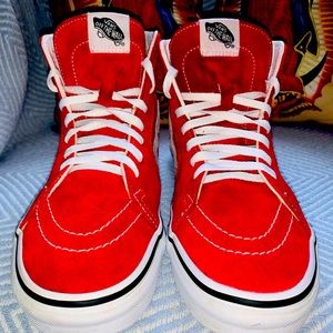 Red High-Top Vans